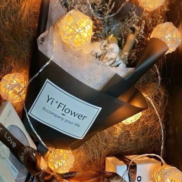 NEW! Cute Strand of Small Rattan Ball Lights Wedding Shower Bridal Party Dinner - Picture 1 of 3